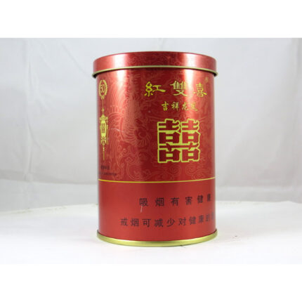 Shuangxi Jixiang Longfeng red and gold 50-stick gift tin — back