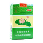 Diamond Lotus green hard pack, king-size regular-width cigarettes — front pack