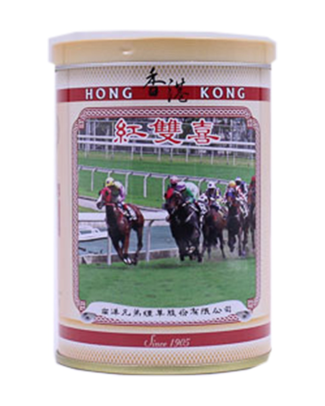 fg-DHS_HONGKONG_CAN-00 Double Happiness Hong Kong Tin, 50s (红双喜香港纪念图案·50支罐) pack photo 1