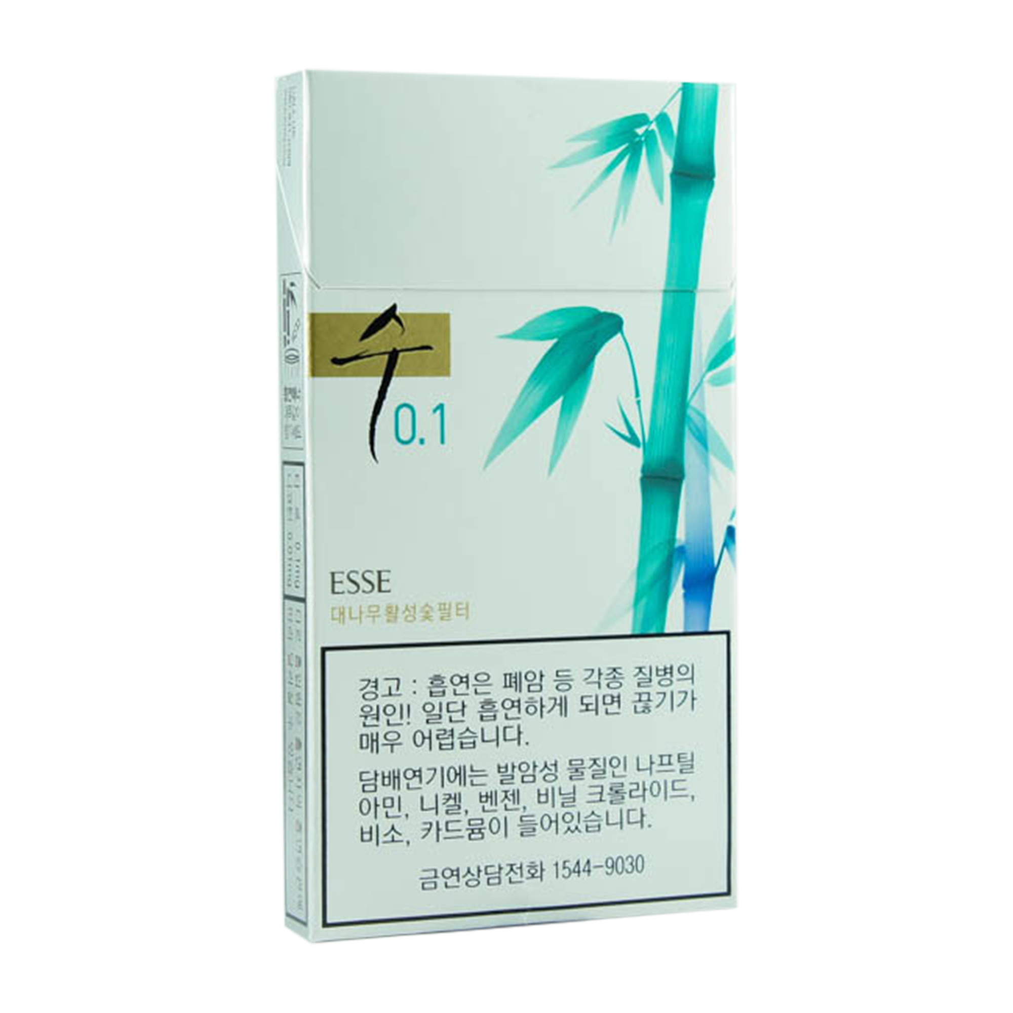 SONY DSC ESSE Soo 0.1mg Korean super slim cigarette duty-free pack — front pack